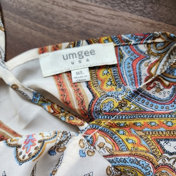 Umgee Paisley Bohemian Longline Duster Kimono - Picture 5 of 7
